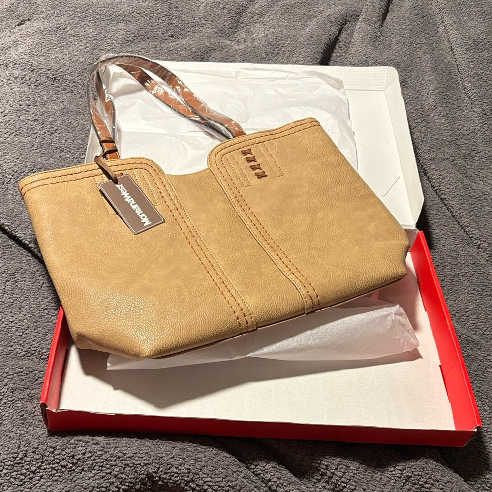 Montana West Beige Tote Bag